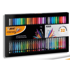 Cofanetto Bic Intensity 20 Fine + 12 Medium assortite