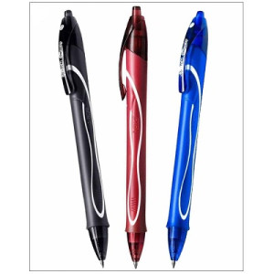 Penna a scatto Bic Gel Gelocity quick dry nera