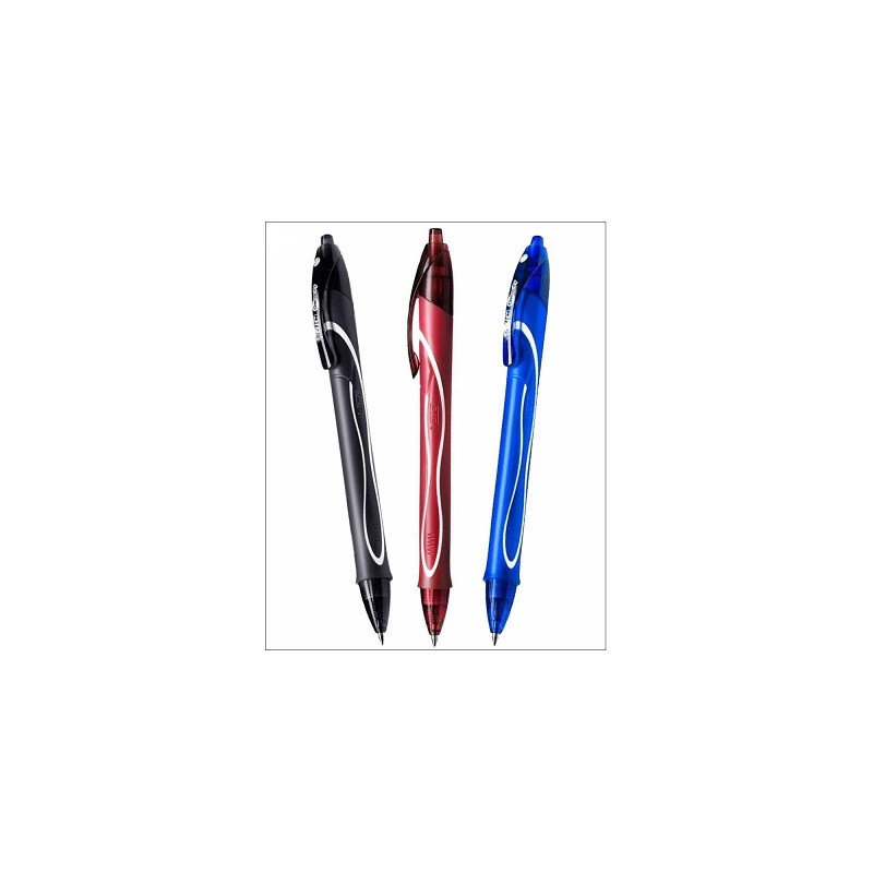 Penna a scatto Bic Gel Gelocity quick dry nera