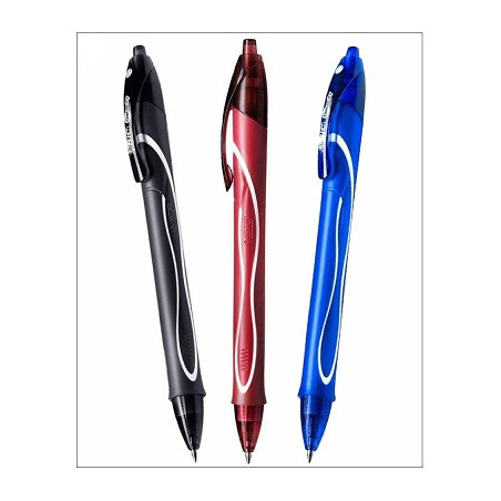 Penna a scatto Bic Gel Gelocity quick dry rossa