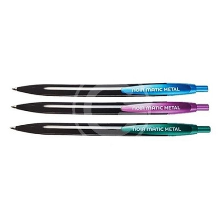 Penna a SCATTO NOIR MATIC METAL