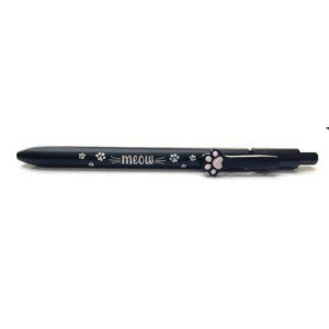 PENNA A SFERA - MEOW - BLACK LEGAMI