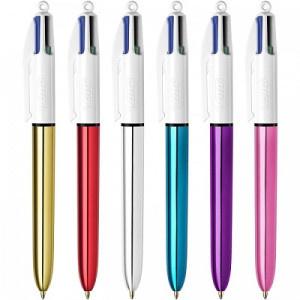 Penna Bic 4 colori Shine / Metal 1,0
