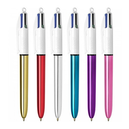 Penna Bic 4 colori Shine / Metal 1,0