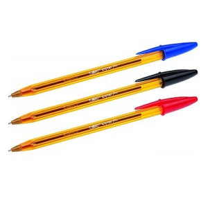 Penna Bic Cristal fine fusto arancio nera