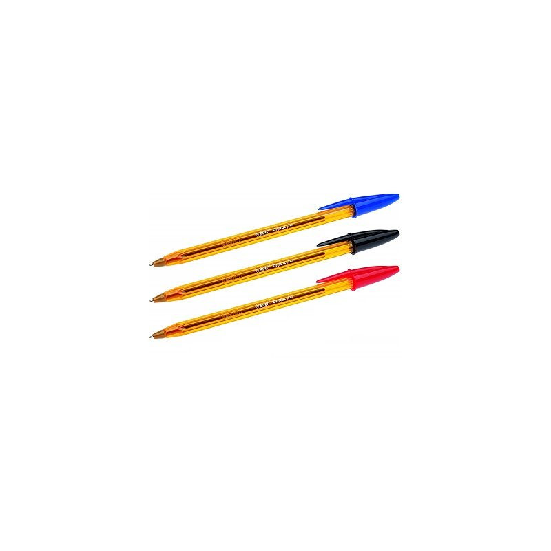 Penna Bic Cristal Fine fusto arancio rosse