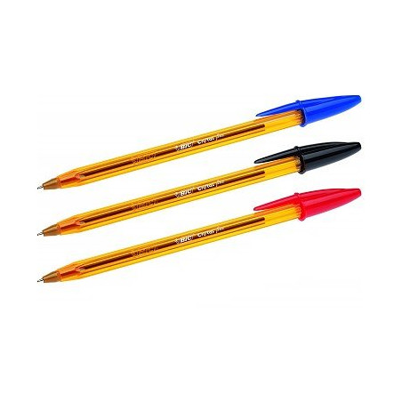Penna Bic Cristal Fine fusto arancio rosse