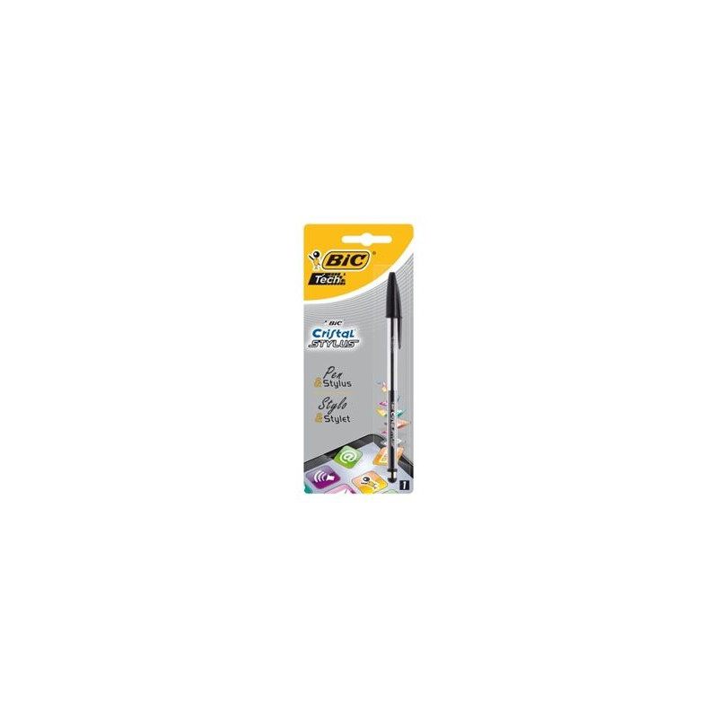 Penna Bic Cristal Stylus x tablet e smartphone NERO