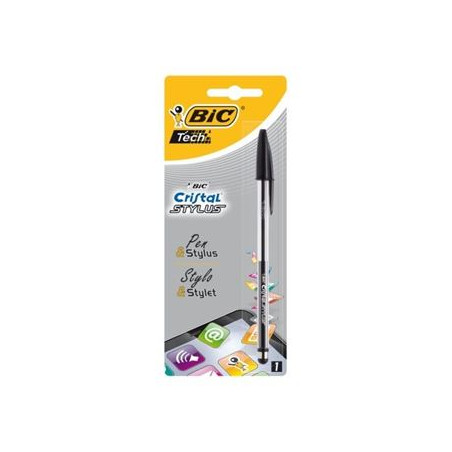 Penna Bic Cristal Stylus x tablet e smartphone NERO