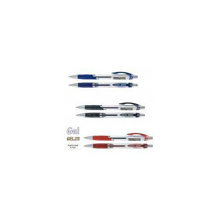 Penna gel nera a scatto 0,7mm