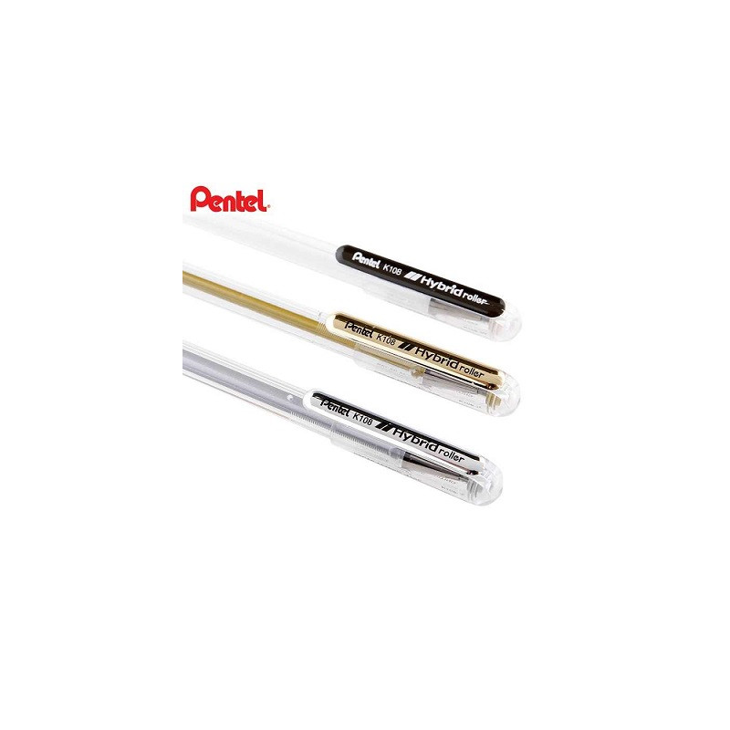 Penna Pentel Gel Hybrid bianco  0,7
