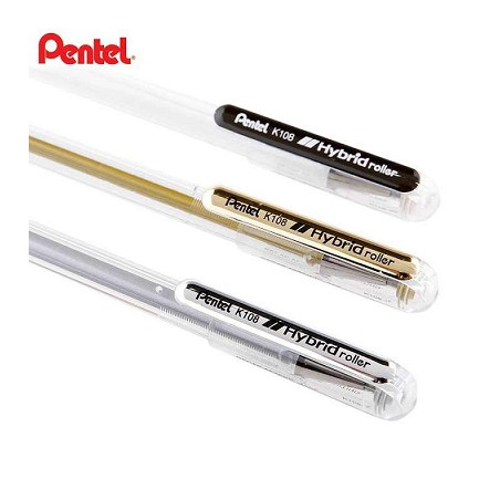 Penna Pentel Gel Hybrid bianco  0,7