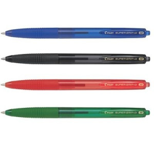 Penna Pilot Super Grip a scatto G Medium blu