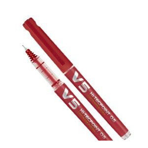 Penna Pilot V5 ricaricabili Rosso