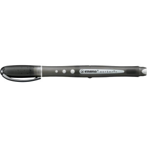 Penna Roller worker+ Stabilo - nero - inch. nero - 0,5 mm