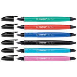 Penna Stabilo gel Exxx cancellabile nera