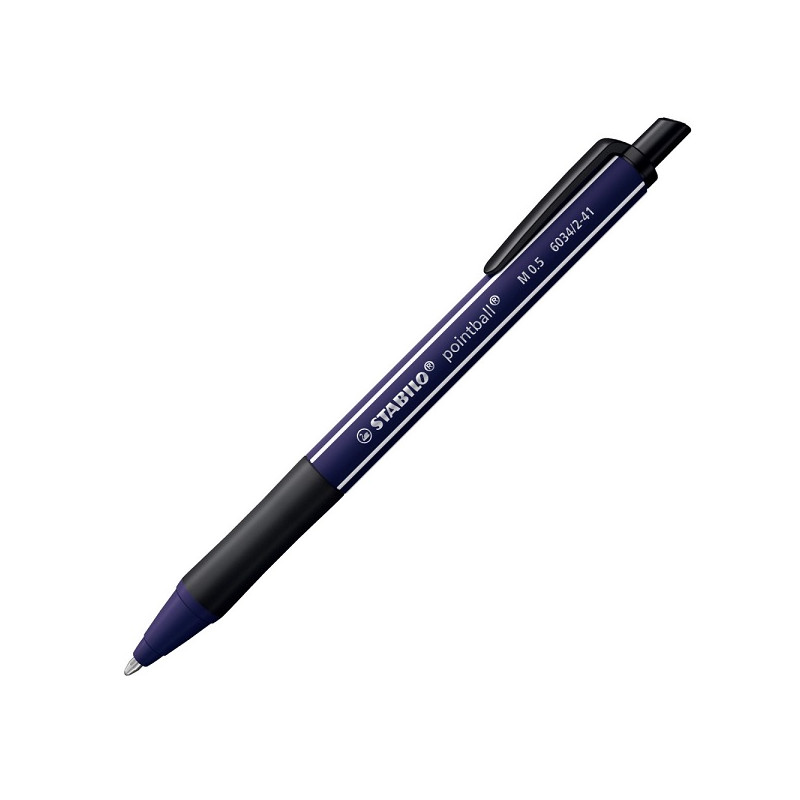 Penna Stabilo pointball wildfiowers - blu elettrico