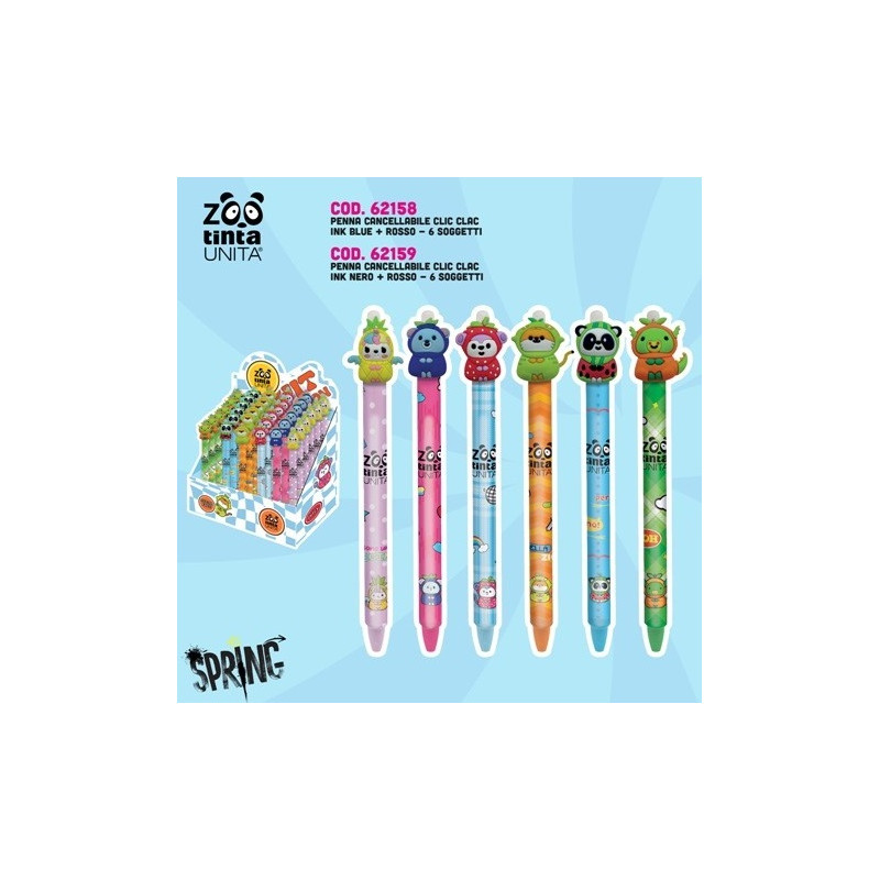 Penne cancellabili click clack ink blu  TINTAUNITA