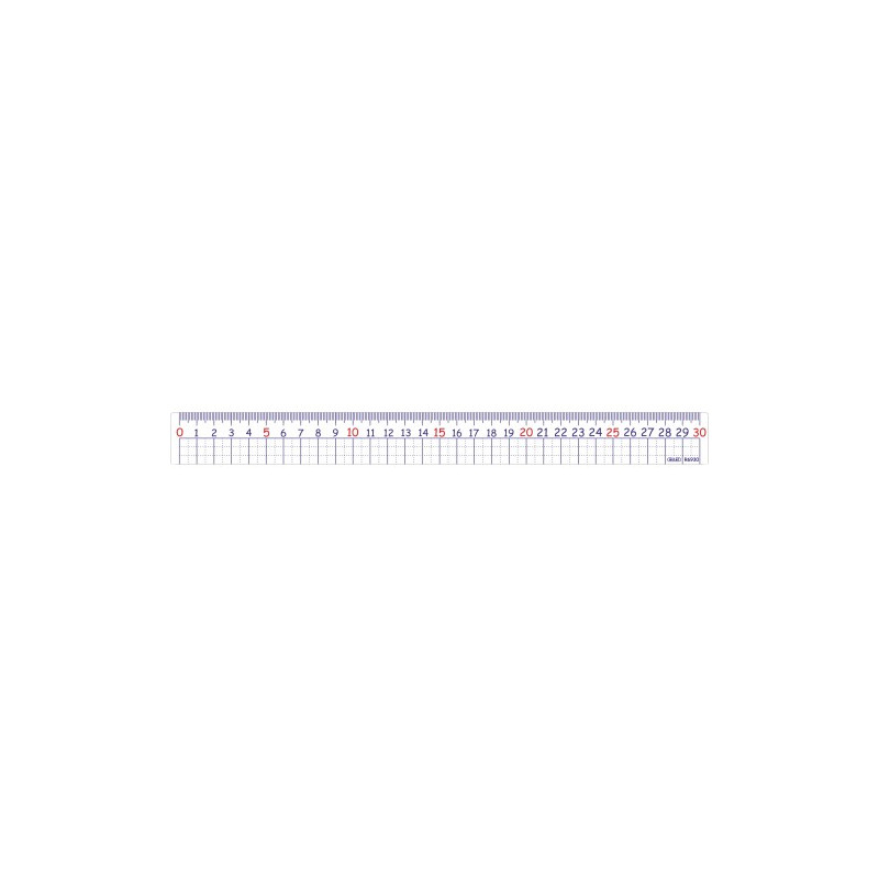 Righello 30cm millimetrato trasparene di precisione.Griglia di allineamento.