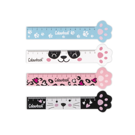 Righello cm.14 in legno Paw Colourbook