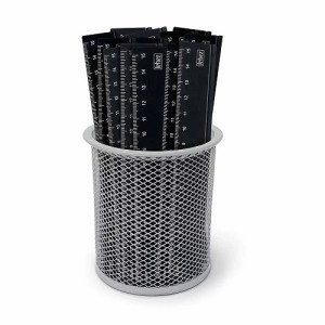 Righello in alluminio cm.15 nero satinato