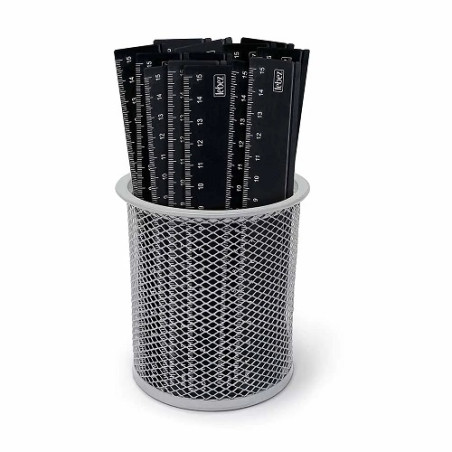 Righello in alluminio cm.15 nero satinato