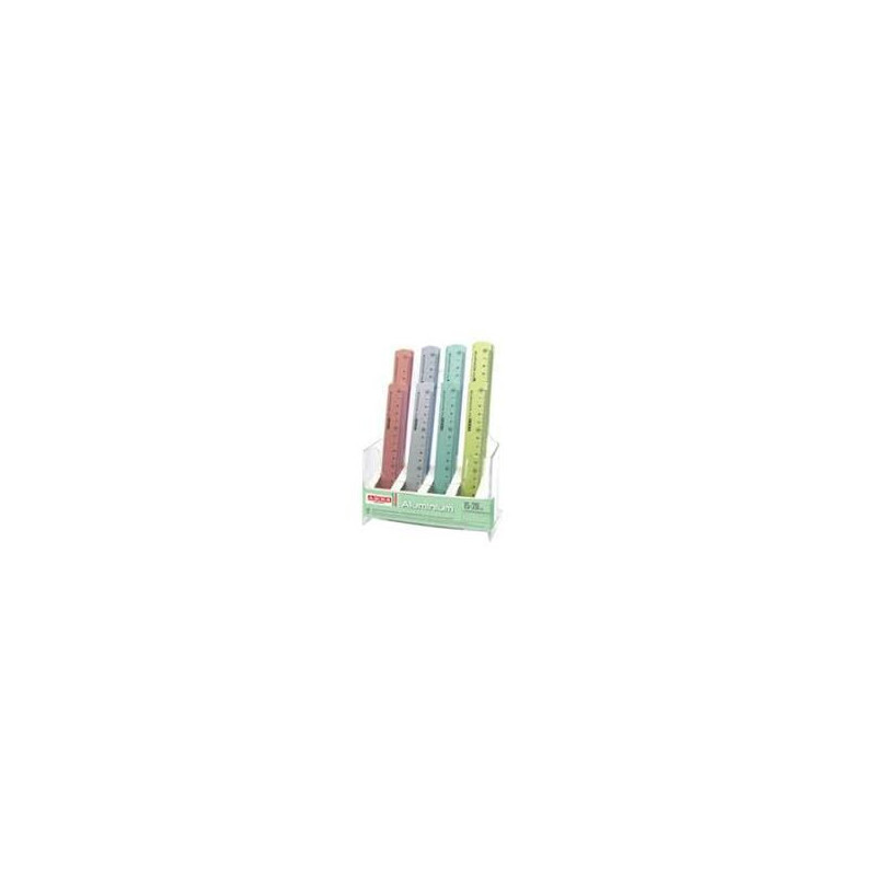 Righello in alluminio pastello cm.20