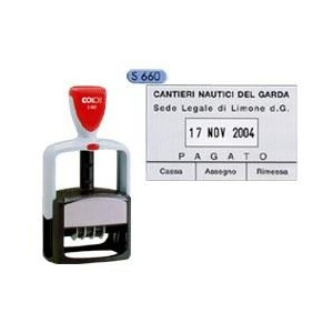 Timbro datario automatico colop 58x37 s660  (esclusa gomma)