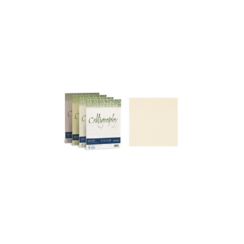 Carta Calligraphy Algae avorio 90gr 50 ff
