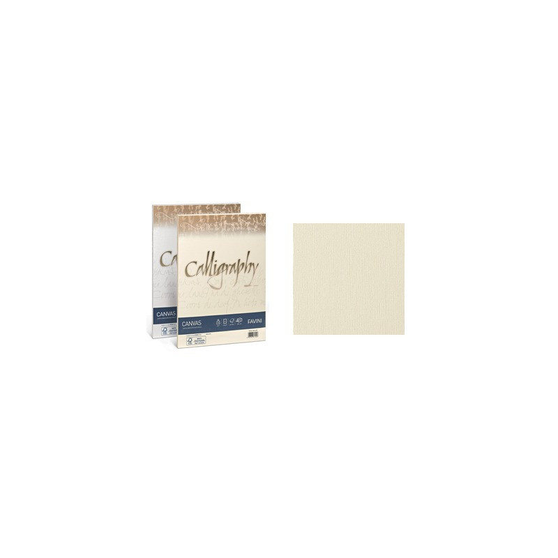 Carta Calligraphy Canvas A4 100gr. 50ff avorio