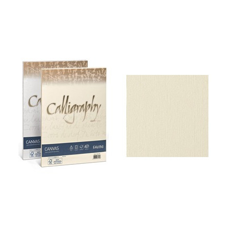 Carta Calligraphy Canvas A4 100gr. 50ff avorio