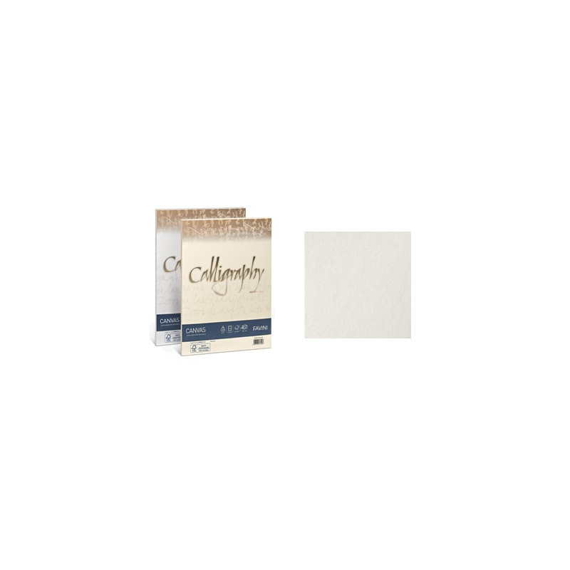Carta Calligraphy Canvas A4 200gr. 50ff bianco