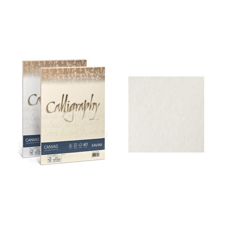 Carta Calligraphy Canvas A4 200gr. 50ff bianco