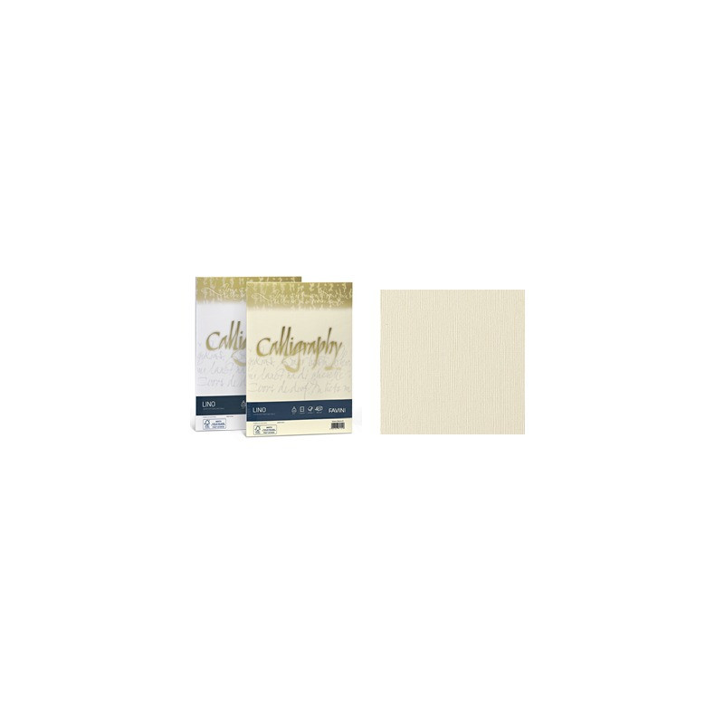 Carta Calligraphy Lino A4 120gr. 50ff avorio