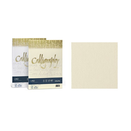 Carta Calligraphy Lino A4 120gr. 50ff avorio