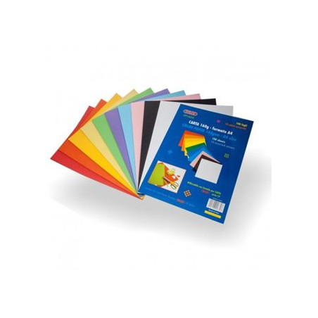 Carta color A4 160gr 100fg 10 colori assortiti wiler