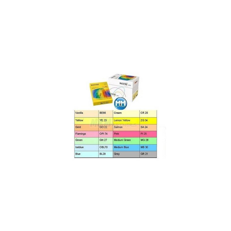 Carta color A4 160gr Maestro 250fg rosa pi25