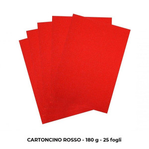 Carta color A4 180gr rosso 25fg