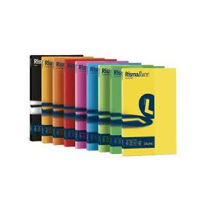 Carta Color A4 200gr Rismaluce 125fg Azzurro