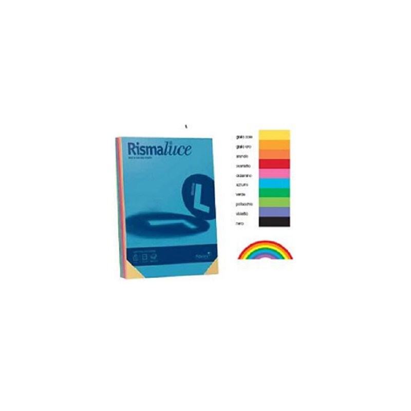 Carta Color A4 200gr Rismaluce 125fg Scarlatto