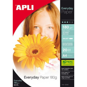 Carta Foto A4 Apli gr.180 20 ff inkjet