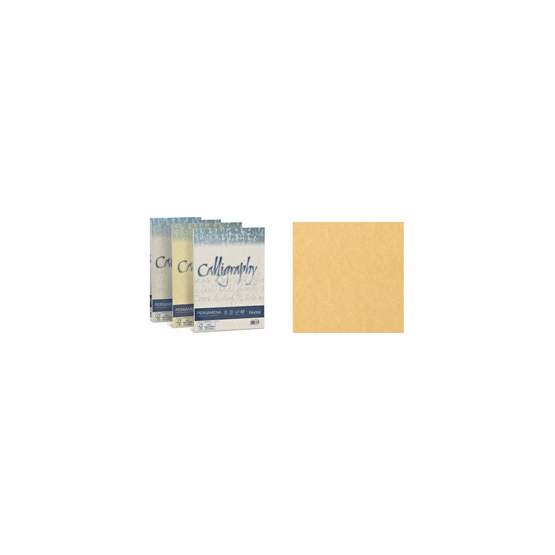 Carta Pergamena Calligraphy  A4 190gr. 50ff oro