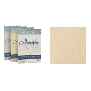 Carta Pergamena Calligraphy  A4 190gr. 50ff sabbia