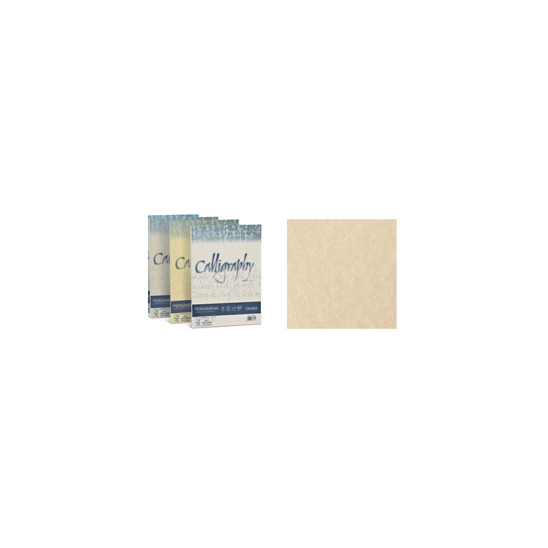 Carta Pergamena Calligraphy  A4 190gr. 50ff sabbia