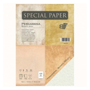 Carta pergamena special paper bapi  A4 bianca 160gr 25fg