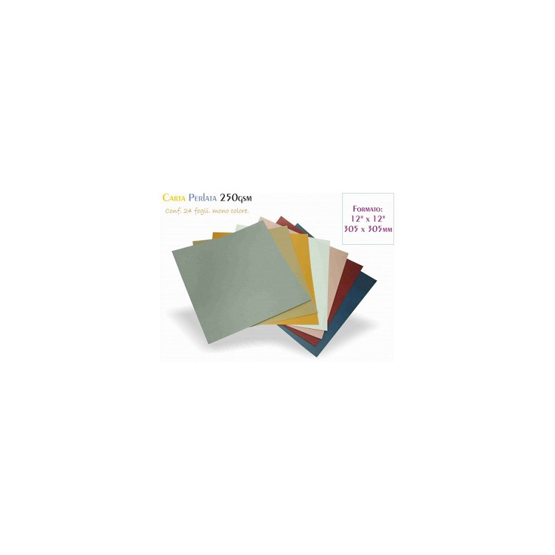 Carta Perlata 250gr 24fg.305x305mm bianca