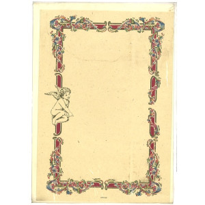Diplomi in pergamena 17x24 Pergamena con angioletto con busta