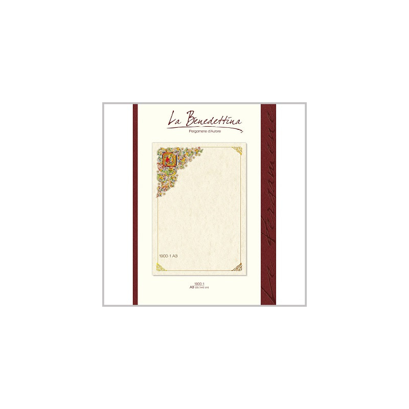 Diplomi in pergamena A3 La Benedettina 160gr.12fg