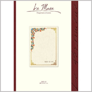Diplomi in pergamena A4 Cornice angolo fiori 12fg