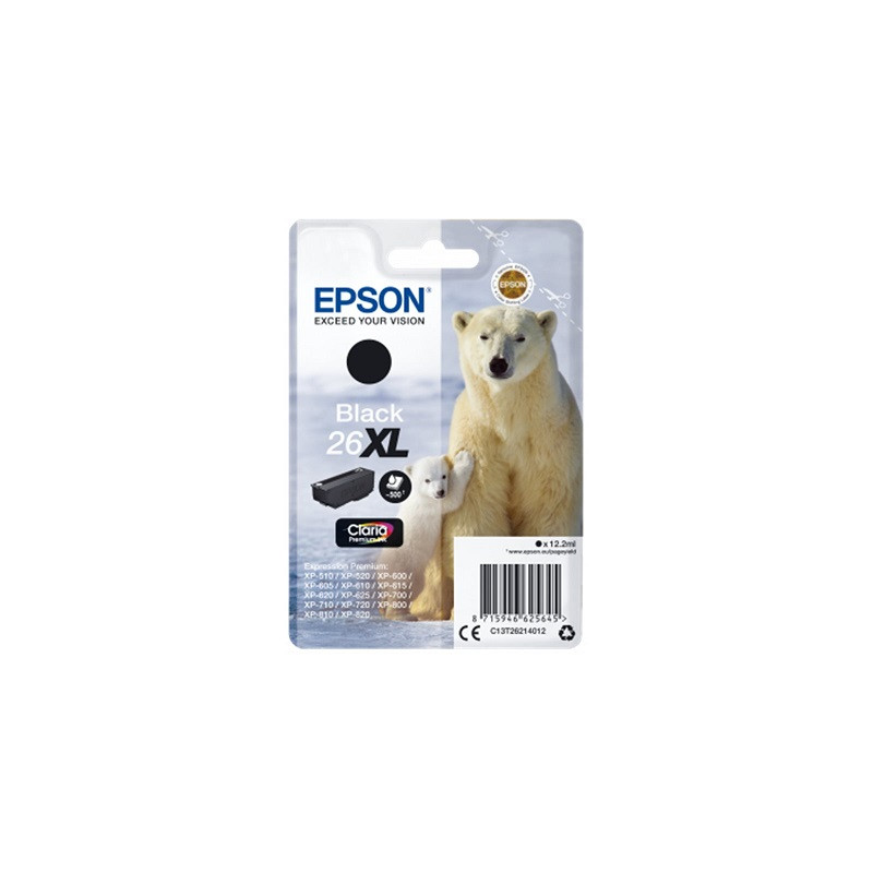 Cartuccia Epson T2621 n.26XL Originale Nero